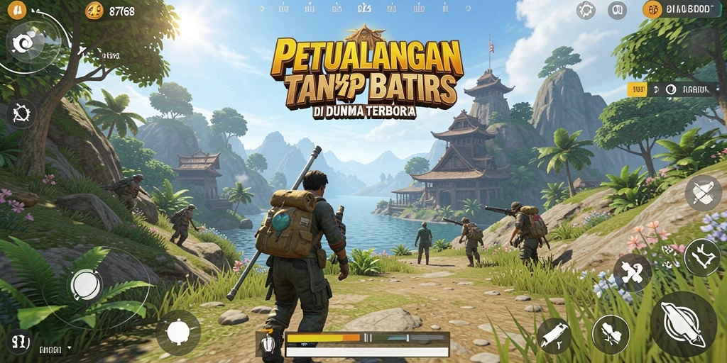 Screenshot gameplay menampilkan petualangan seru di dunia terbuka.