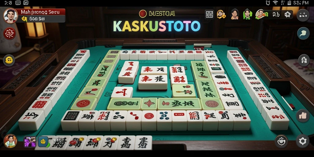 Tampilan screenshot KASKUSTOTO menampilkan gameplay Mahjong yang menarik.