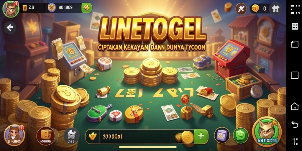 Tampilan gameplay menantang di LINETOGEL dengan fitur Tycoon yang menarik.