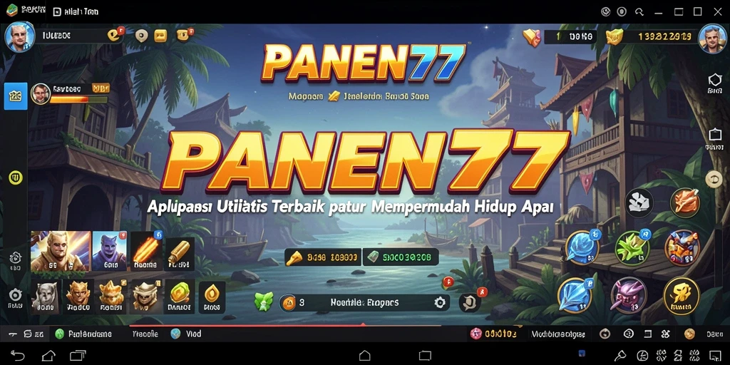 Tampilan antarmuka aplikasi PANEN77 yang sederhana dan intuitif.