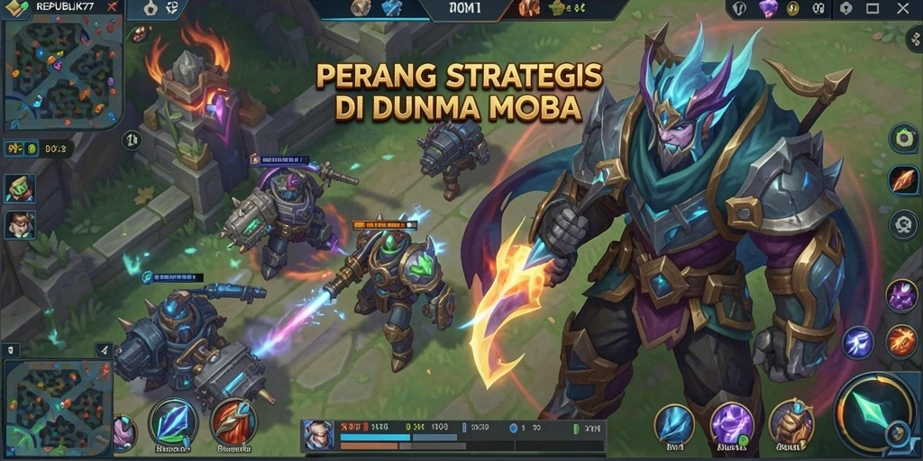 Tampilan gameplay seru di REPUBLIK77 dengan aksi pertempuran intens.