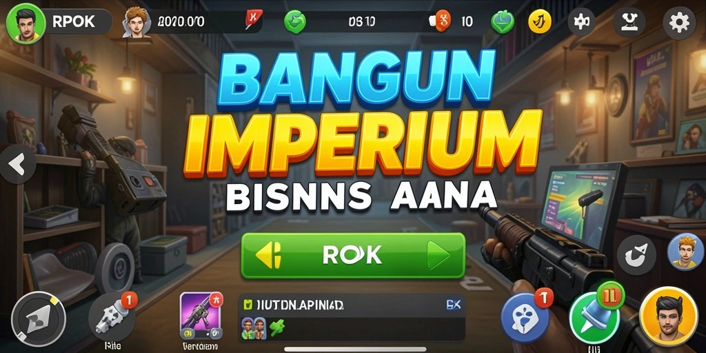 Screenshot gameplay <strong>RPOK</strong> yang menunjukkan aksi membangun bisnis yang seru.