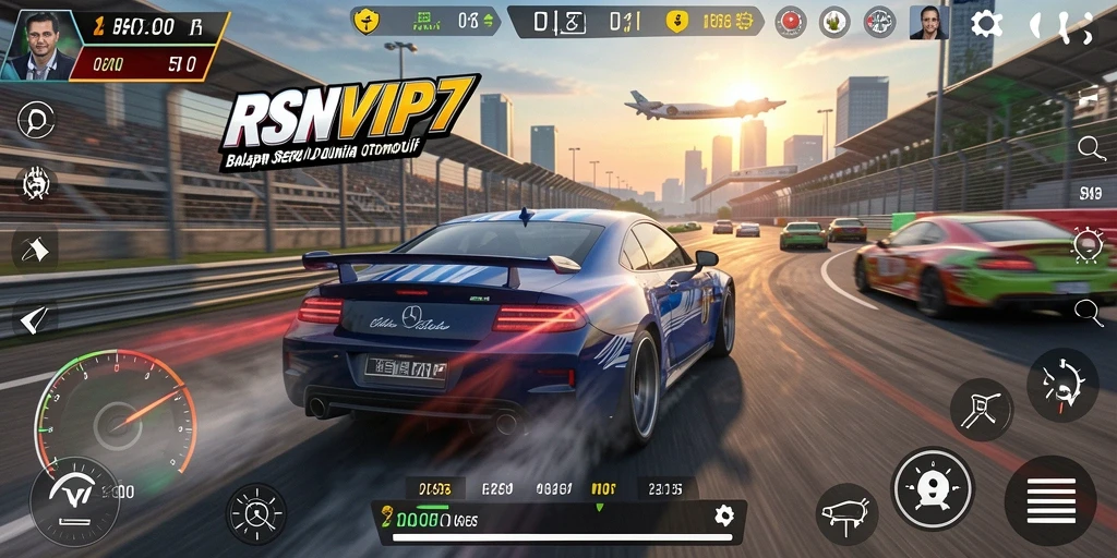 Gameplay balapan yang seru dan penuh adrenalin.